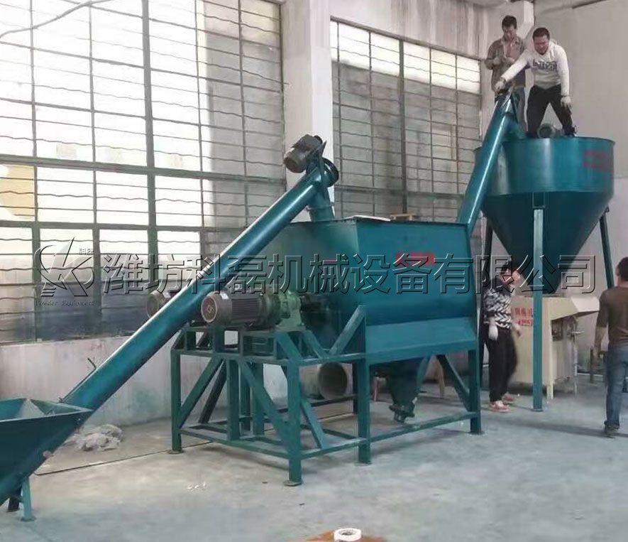 山東(dong)東營客戶膩子粉(fěn)生産線實拍 第1張(zhāng)