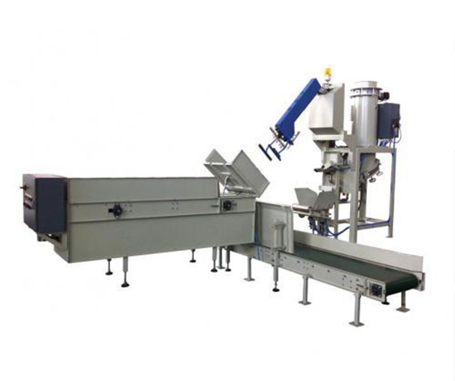 閥口(kou)袋機械(xie)手夾袋(dài)上袋機(jī)