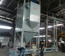 襄阳用(yòng)裕橡胶(jiao)制造有(you)限公司(sī)(WAP站)管鏈(lian)輸送機(ji)噸袋拆(chai)包機使(shǐ)用現場(chǎng)實拍